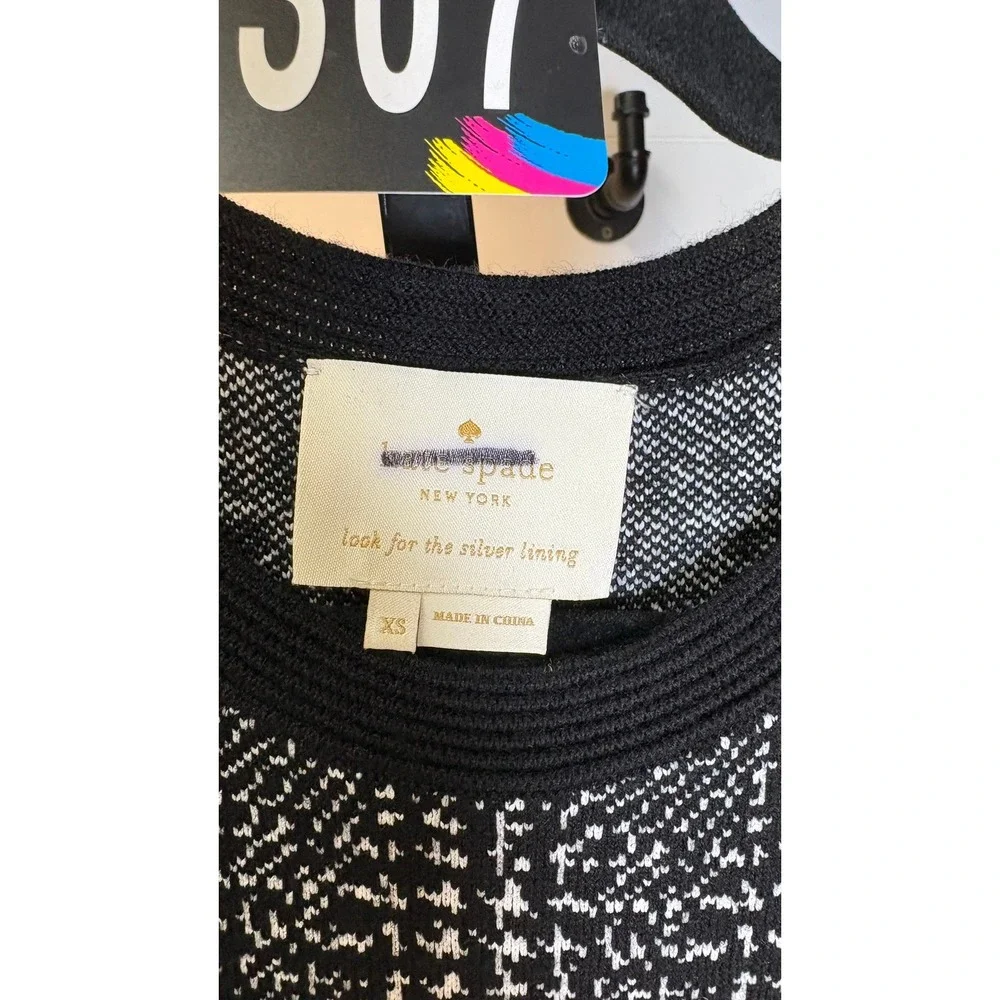 NWOT Kate Spade Mod Knit Wool Grey Plaid Sleeveless Sweater Mini Dress ($498) XS